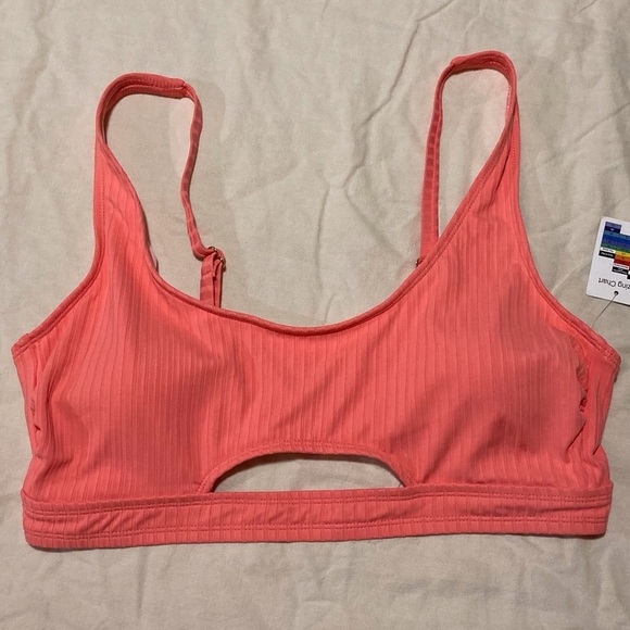 Time and Tru Orange Swim Top - Picture 1 of 8